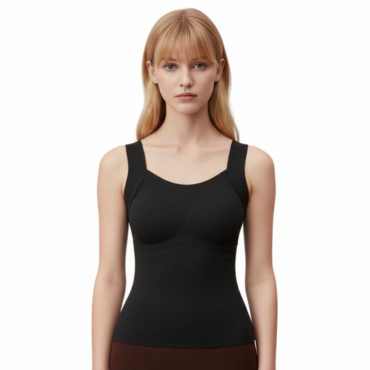 Magic Camisole Sans Couture avec Soutien-Gorge Intégré et Coussinets Fixes | Débardeur Gainant Doux à Bretelles Larges