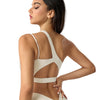 Magic Asymmetric One Shoulder Sports Bra | Breathable Removable Pads - Magic Bra