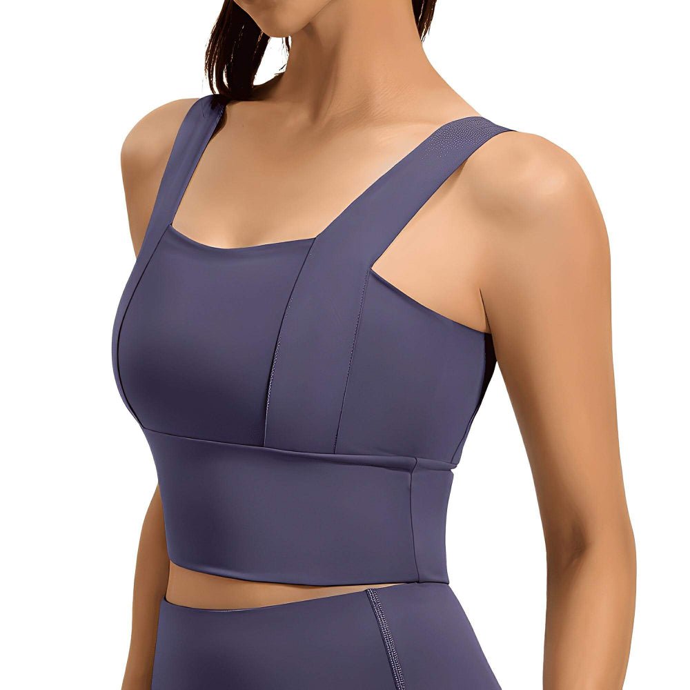 Magic Square Neck Sports Bra | Breathable Activewear with Wide Straps - Magic Bra