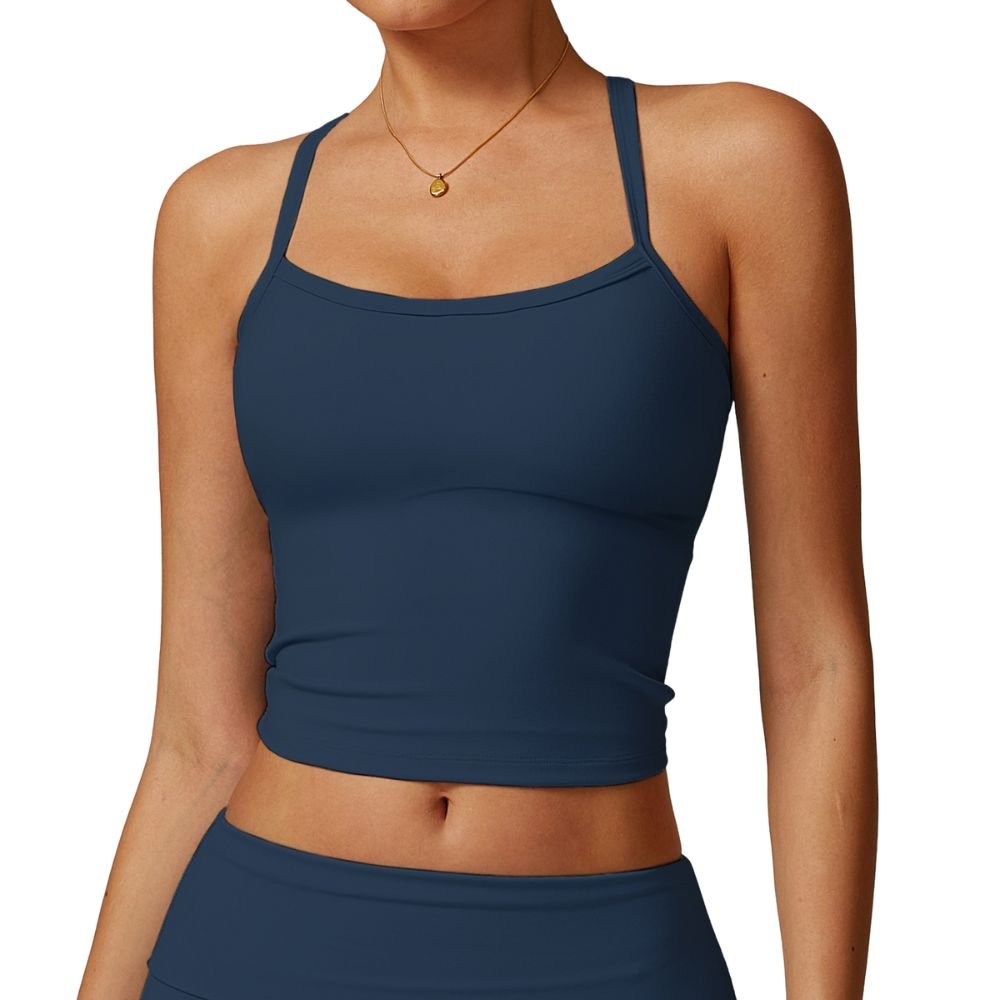 Magic Strappy Built - In Bra Tank Top with Removable Pads | Seamless Support Cami for Yoga & Everyday Wear - Magic Bra